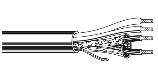 Belden Equal # 8735 601000 - Multi-Conductor Cable, 3 Conductors, 22 AWG, 7x30 Strands, Tinned Copper, PVC Insulation, PVC Jacket - Price Per 100 Feet - WAVE-AudioVideoElectric