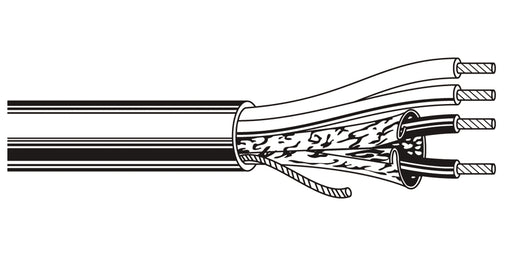 BELDEN # 8730 601000 - Multi-Conductor - Special Audio, Communication and Instrumentation Cable 1 22 AWG SH PR,2 22 AWG PP PVC Chrome - Price Per 100 Feet - WAVE-AudioVideoElectric