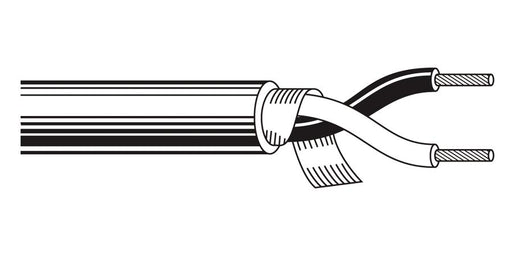 Belden Equal # 8760 601000 - Multi-Pair Cable, 1 Pair, 18 AWG, 16x30 Strands, Tinned Copper, Twisted Pair, PE Insulation, PVC Jacket - Price Per 1000 Feet - WAVE-AudioVideoElectric