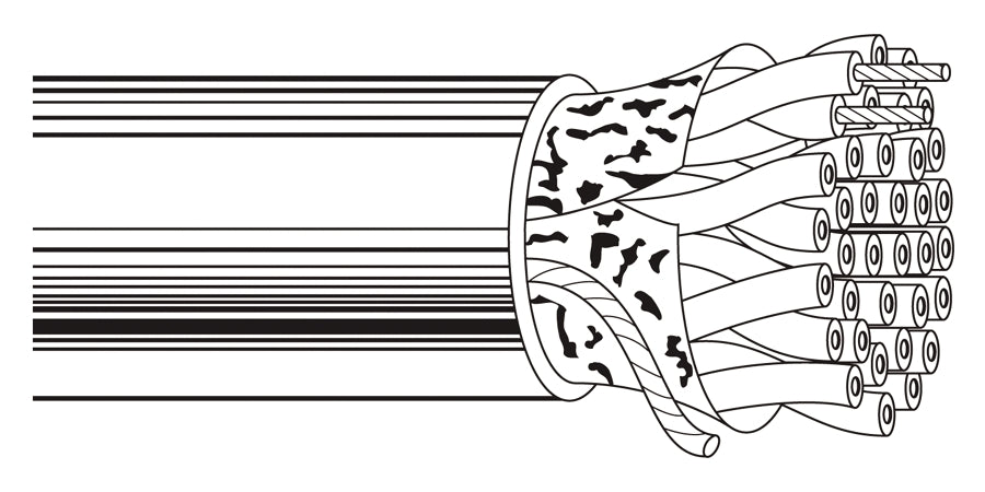 BELDEN # 88102 81000 - Multi-Conductor - Low Cap. Computer Cable for EIA RS-232-422-485 Applications 2 24 AWG PR FS SOLEF Gray - Price Per 100 Feet - WAVE-AudioVideoElectric