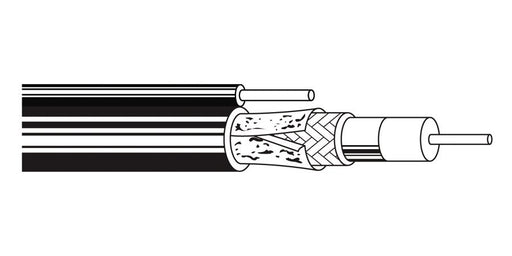 Belden Equal # 9066 101000 - CATV cable, 1000’ reels, 18 AWG solid .040" bare copper-covered steel conductor, gas-injected foam polyethylene insulation, Duobond II + aluminum braid shield (60% coverage), black polyethylene jacket - Price Per 1000 Feet - WAVE-AudioVideoElectric