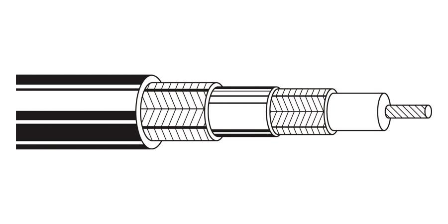 Belden Equal # 9204 101000 - Coax - 75 Ohm Coax M17-29 RG59 Coax Black - Price Per 100 Feet - WAVE-AudioVideoElectric