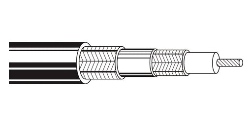 Belden Equal # 9203 101000 - Coax - 50 Ohm Coax M17-28-RG058 Coax Black - Price Per 100 Feet - WAVE-AudioVideoElectric