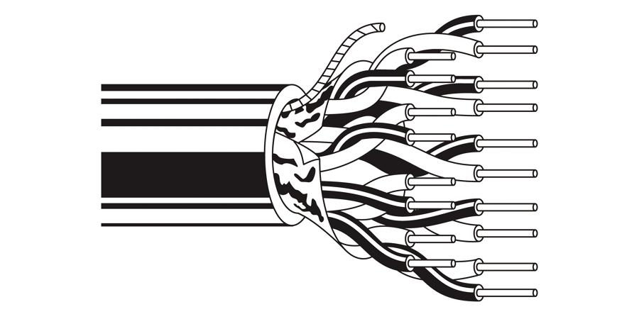 Belden Equal # 9305 60500 - Multi-Conductor - Audio, Control and Instrumentation Cable 4-Pair 22 AWG PVC FS PVC Chrome - Price Per 500 Feet - WAVE-AudioVideoElectric