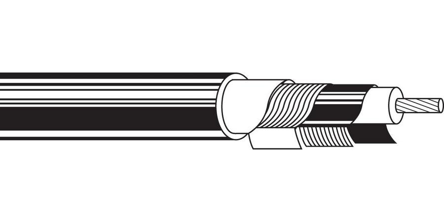 Belden Equal # 9394 101000 - Coax - Single-Conductor, High-Impedance Cable 20 AWG EPDM SNGLS CPE Black - Price Per 100 Feet - WAVE-AudioVideoElectric