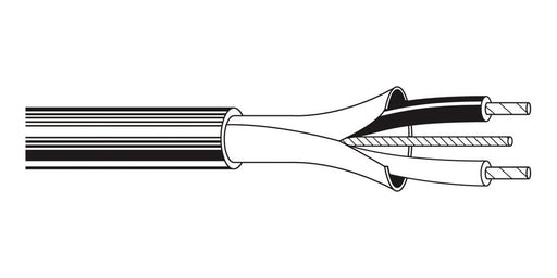 Belden Equal # 9451SB 101000 - Multi-Conductor - Audio, Control and Instrumentation Shipboard Cable 2 22 AWG PP FS FRNHPO Black - Price Per 100 Feet - WAVE-AudioVideoElectric