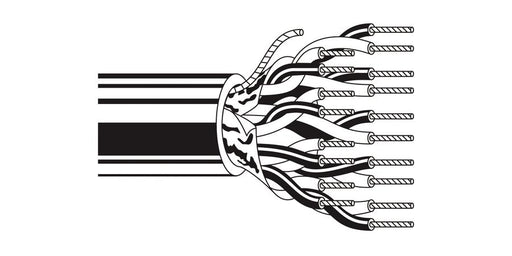 Belden Equal # 9501 60500 - Multi-Conductor - Computer Cable for EIA RS-232 Applications 2 24 AWG PVC FS PVC Chrome - Price Per 500 Feet - WAVE-AudioVideoElectric