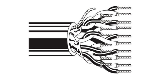 Belden Equal # 9505 60500 - Multi-Conductor - Computer Cable for EIA RS-232 Applications 5-Pair 24 AWG PVC FS PVC Chrome - Price Per 500 Feet - WAVE-AudioVideoElectric