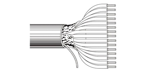 Belden Equal # 9535 601000 - Multi-Conductor - Computer Cable for EIA RS-232 Applications 5 24 AWG PVC FS PVC Chrome - Price Per 75 Feet - WAVE-AudioVideoElectric