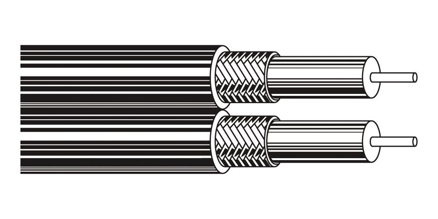 Belden Equal # 9583 21000 - Multi-Conductor Cable, 2 Conductors, 12 AWG, Solid, Bare Copper, PVC Insulation, PVC Jacket - Price Per 100 Feet - WAVE-AudioVideoElectric