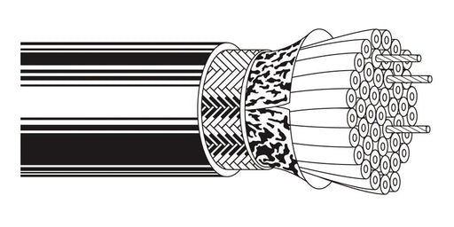 Belden Equal # 9637 601000 - Multi-Conductor - Computer Cable for EIA RS-232 Applications 25 28 AWG PVC SH PVC Chrome - Price Per 100 Feet - WAVE-AudioVideoElectric