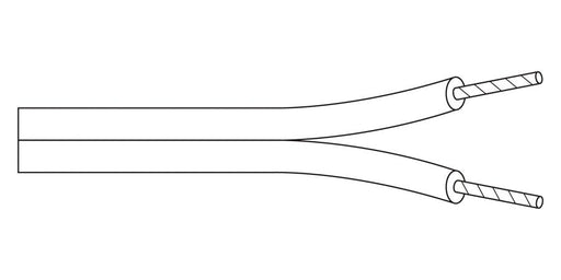 Belden Equal # 9708 3681000 - Multi-Conductor - High-Conductivity Copper Speaker Cable Parallel Zip Const 2 18 AWG PVC Parallel Clear, Transparent - Price Per 100 Feet - WAVE-AudioVideoElectric