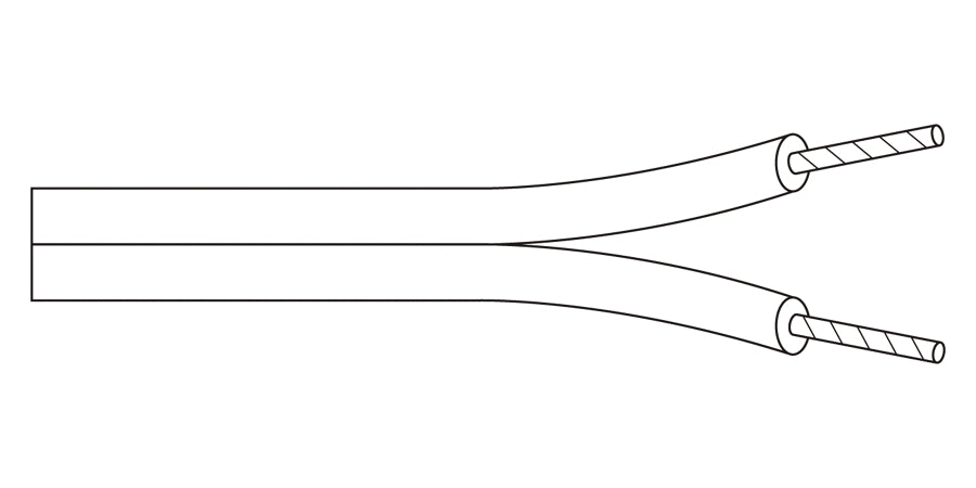 BELDEN # 9716 368U1000 - Multi-Conductor - High-Conductivity Copper Speaker Cable Parallel Zip Const 2 16 AWG PVC Parallel Clear, Transparent - Price Per 1000 Feet - WAVE-AudioVideoElectric