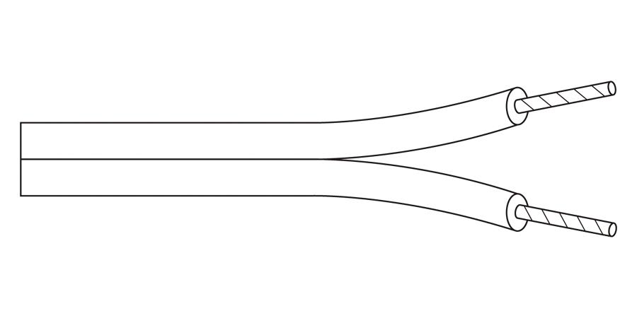 Belden Equal # 9716 368U1000 - Multi-Conductor - High-Conductivity Copper Speaker Cable Parallel Zip Const 2 16 AWG PVC Parallel Clear, Transparent - Price Per 1000 Feet - WAVE-AudioVideoElectric