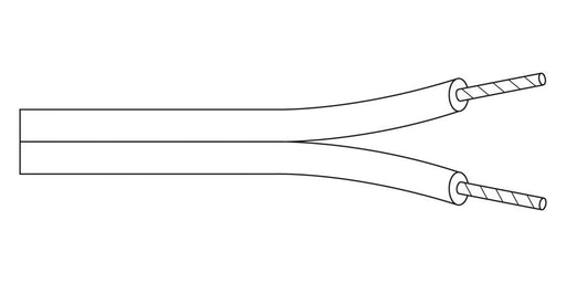 Belden Equal # 9718 3681000 - Multi-Conductor - High-Conductivity Copper Speaker Cable Parallel Zip Const 2 12 AWG PVC Parallel Clear, Transparent - Price Per 100 Feet - WAVE-AudioVideoElectric