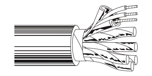 Belden Equal # 9740 60500 - Multi-Pair Cable, 1 Pair, 18 AWG, 16x30 Strands, Tinned Copper, PVC Insulation, PVC Jacket - Price Per 500 Feet - WAVE-AudioVideoElectric