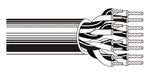 Belden Equal # 9768 60500 - Multi-Conductor - CM Rated Cable 12 FS PR 22 AWG HDPE PVC Chrome - Price Per 500 Feet - WAVE-AudioVideoElectric