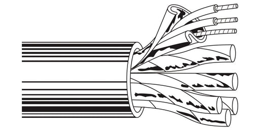 Belden Equal # 9776 601000 - Multi-Conductor - Audio, Control and Instrumentation Cable 12 FS PR 18 AWG PP PVC Chrome - Price Per 100 Feet - WAVE-AudioVideoElectric