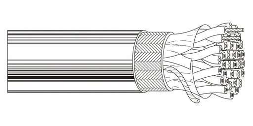 Belden Equal # 9808 60500 - Multi-Conductor - Low Capacitance Computer Cable for EIA RS-232-422 7-Pair 28 AWG PP SH PVC Chrome - Price Per 500 Feet - WAVE-AudioVideoElectric