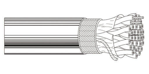 BELDEN # 9830 601000 - Multi-Conductor - Low Capacitance Computer Cable for EIA RS-232-422 3-Pair 24 AWG PER SH PVC Chrome - Price Per 1000 Feet - WAVE-AudioVideoElectric