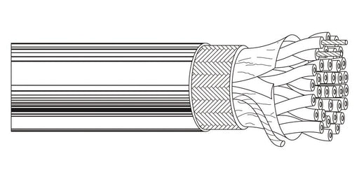 Belden Equal # 9839 601000 - Multi-Conductor - Low Capacitance Computer Cable for EIA RS-232-422 6-Pair 24 AWG PER SH PVC Chrome - Price Per 100 Feet - WAVE-AudioVideoElectric