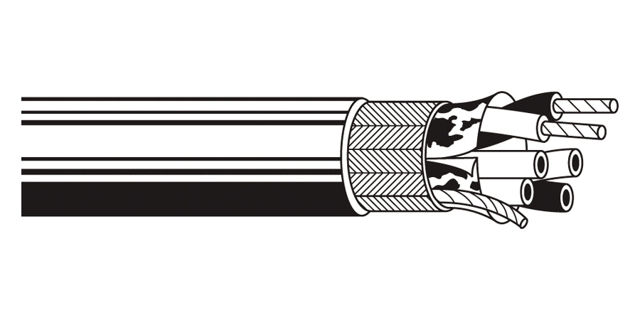 BELDEN # 9842 601000 - Multi-Conductor - Low Capacitance Computer Cable for EIA RS-485 Applications 2-Pair 24 AWG PE SH PVC Chrome - Price Per 1000 Feet - WAVE-AudioVideoElectric