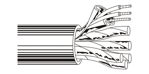 BELDEN # 9879 601000 - Multi-Conductor - Audio, Control and Instrumentation Cable 15 FS PR 20 AWG PP PVC Chrome - Price Per 100 Feet - WAVE-AudioVideoElectric