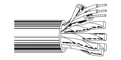 Belden Equal # 9879 601000 - Multi-Conductor - Audio, Control and Instrumentation Cable 15 FS PR 20 AWG PP PVC Chrome - Price Per 100 Feet - WAVE-AudioVideoElectric