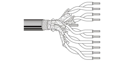 Belden Equal # 9902 E4X1000 - Multi-Conductor - 10Base5 Transceiver 5 SH PR 20 AWG FHDPE SH PVC Gray, Light Dec - Price Per 100 Feet - WAVE-AudioVideoElectric