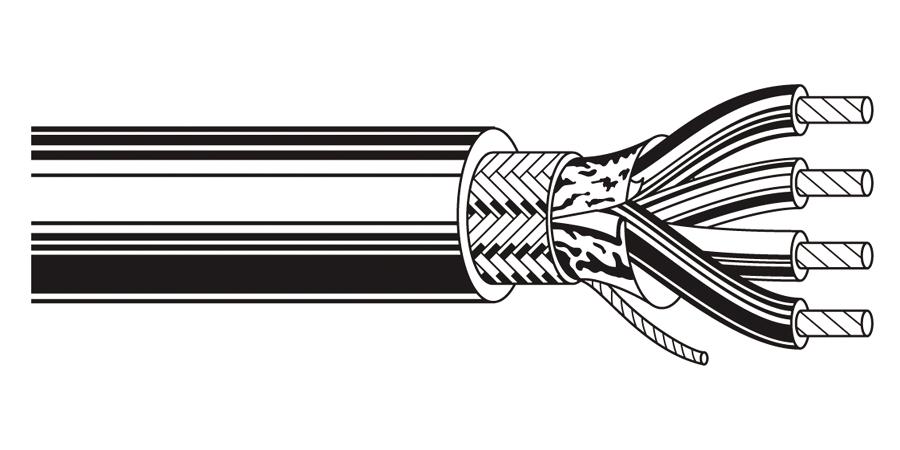 Belden Equal # 9931 601000 - Multi-Conductor - Low-Capacitance Computer Cable for EIA RS-232-423 6 24 AWG FHDPE SH PVC Chrome - Price Per 1000 Feet - WAVE-AudioVideoElectric