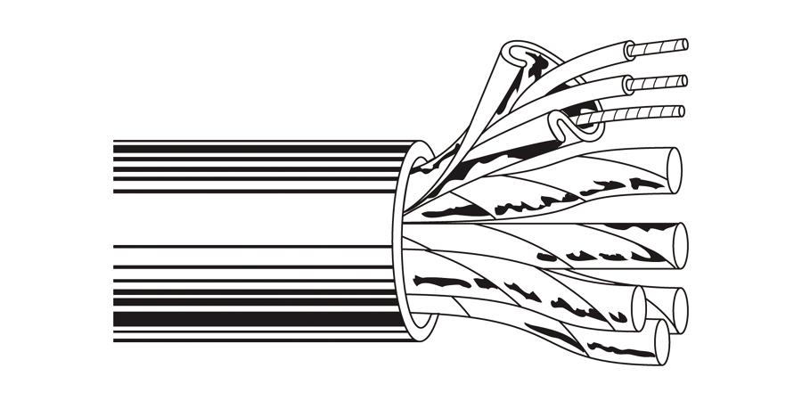 Belden Equal # 9R28025 100 - Flat - Rainbow 9R280XX Series 25 28 AWG PVC Rainbow - Price Per 100 Feet - WAVE-AudioVideoElectric