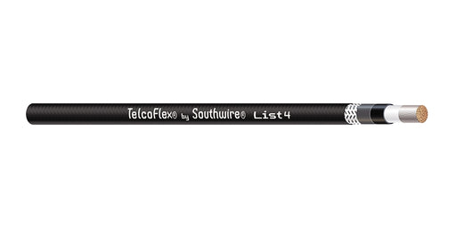 SOUTHWIRE COMPANY # 56986801 - TelcoFlex IV Central Office Power Cable, 6 AWG, Class 1 Flexible Strand With Braid, LSZH, 600 Volts, Black - WAVE-AudioVideoElectric