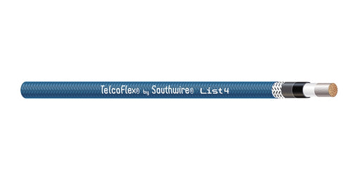 SOUTHWIRE COMPANY # 58324401 - TelcoFlex List 4, Central Office Telecom Power Cable, 4-0 AWG Class I Tinned Copper, LSZH, KS24194, Cotton Braid, blue with tracer, ROHS and IEC compliant - WAVE-AudioVideoElectric