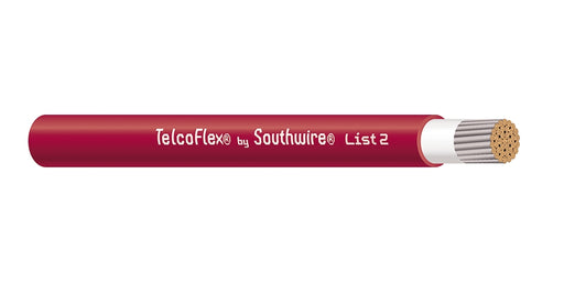 SOUTHWIRE COMPANY # 57126601 - TelcoFlex II Central Office Power Cable, 6 AWG, Single Conductor, Class 1 Flexible Strand Without Braid, LSZH, 600 Volts, Red-Black Tracer - WAVE-AudioVideoElectric